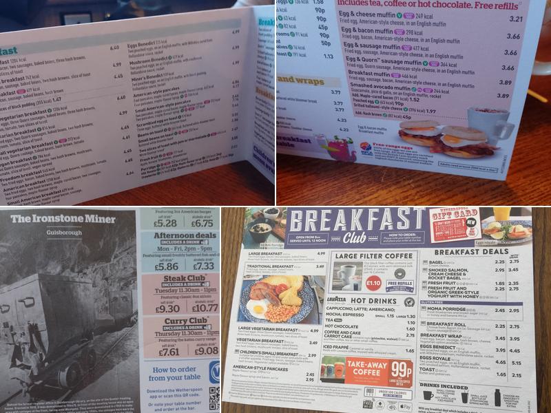 The Ironstone Miner - JD Wetherspoon Menu