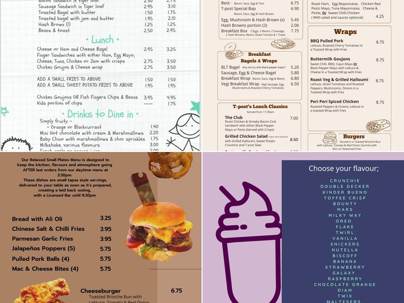 South Milford Post Office Menu