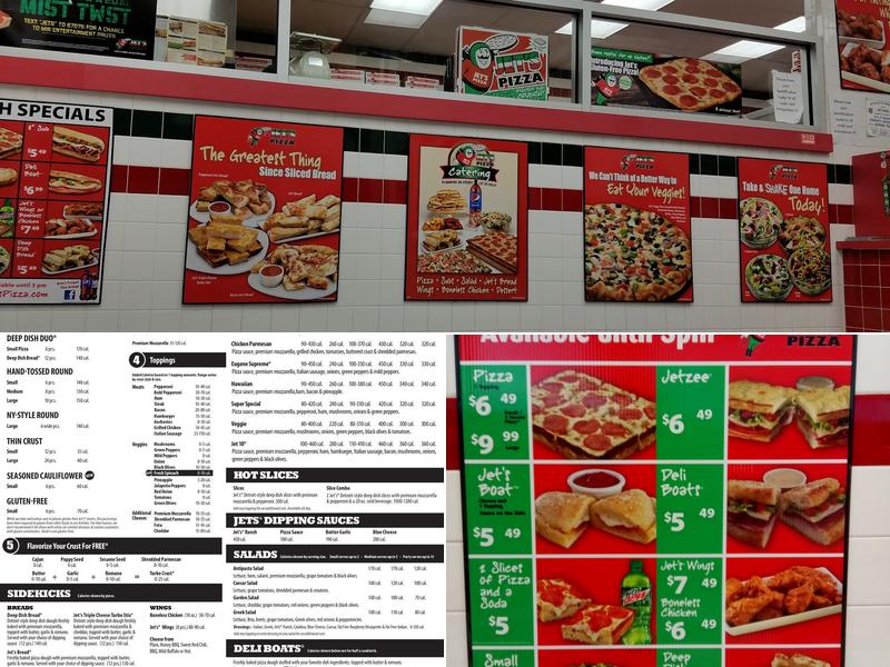 Jet's Pizza Menu