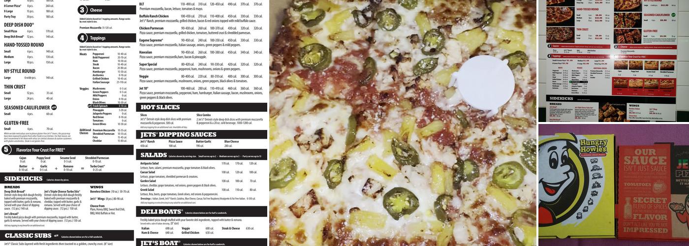 Jet's Pizza Menu