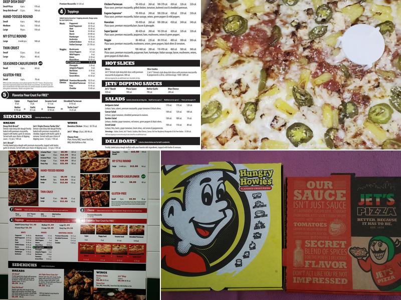 Jet's Pizza Menu