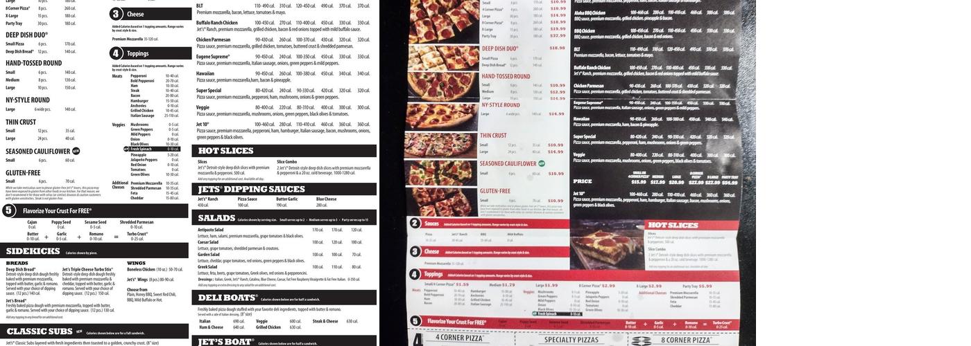 Jet's Pizza Menu