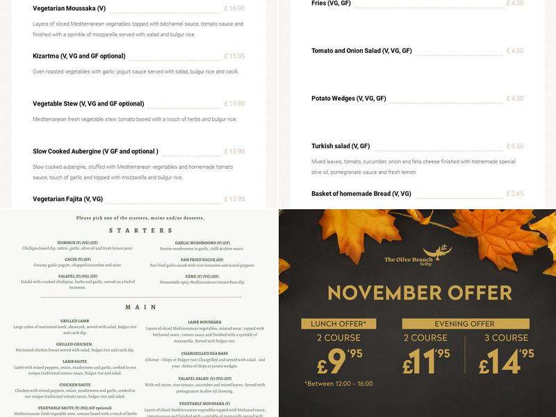 The Olive Branch Bistro Menu
