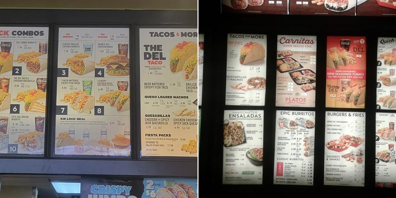 Del Taco Menu