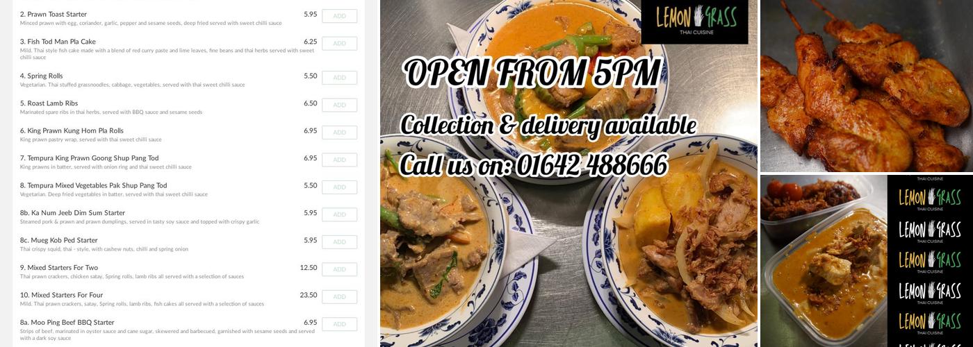 Lemon Grass Thai Cuisine Menu