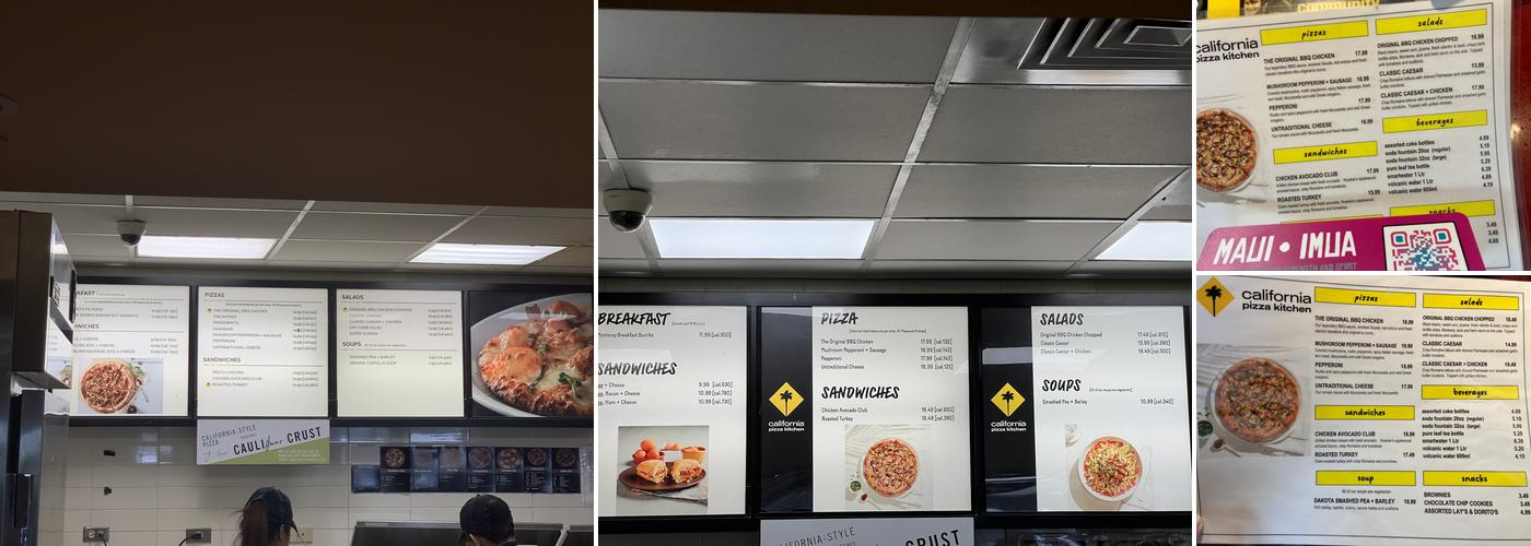 California Pizza Kitchen Menu