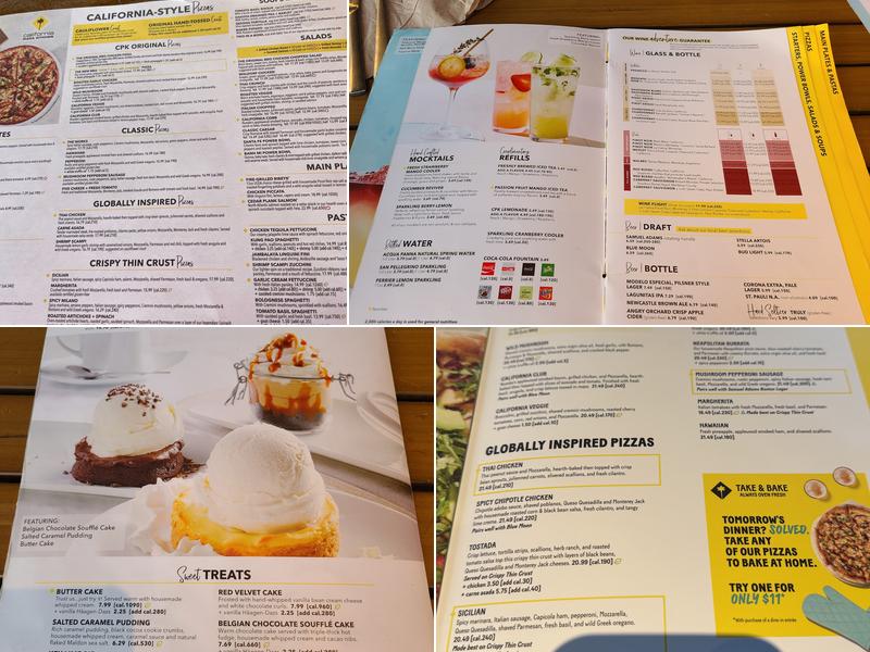 California Pizza Kitchen at Ka Makana Ali’i Menu