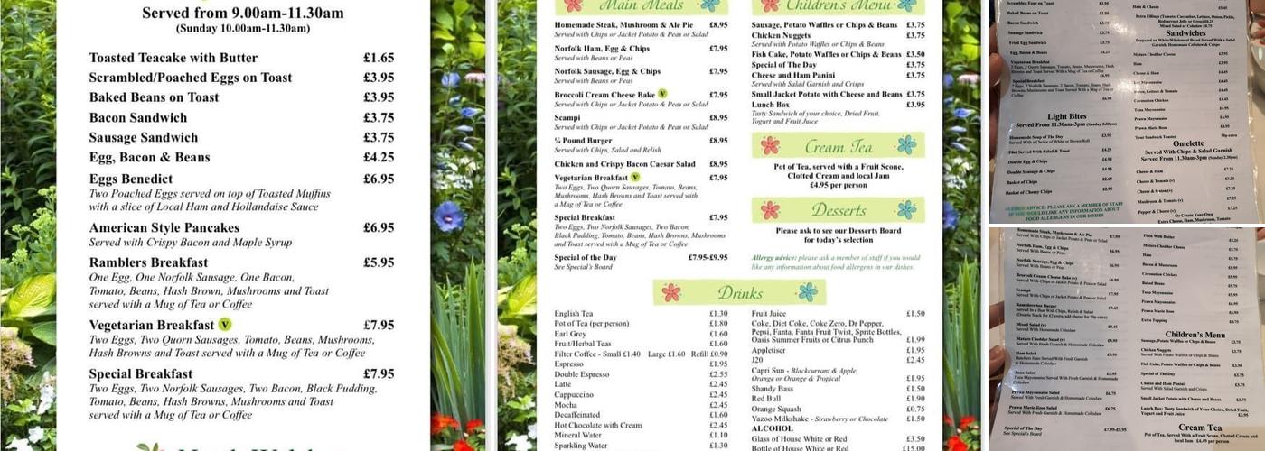 Ramblers Restaurant Menu