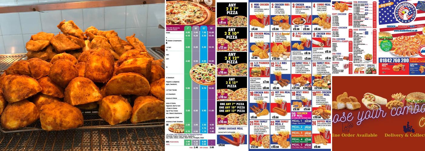 USA Fried Chicken & Pizza Menu