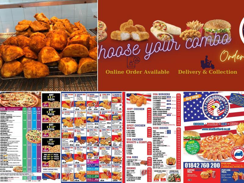 USA Fried Chicken & Pizza Menu