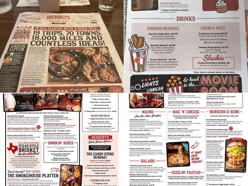 Hickory's Smokehouse West Kirby Menu