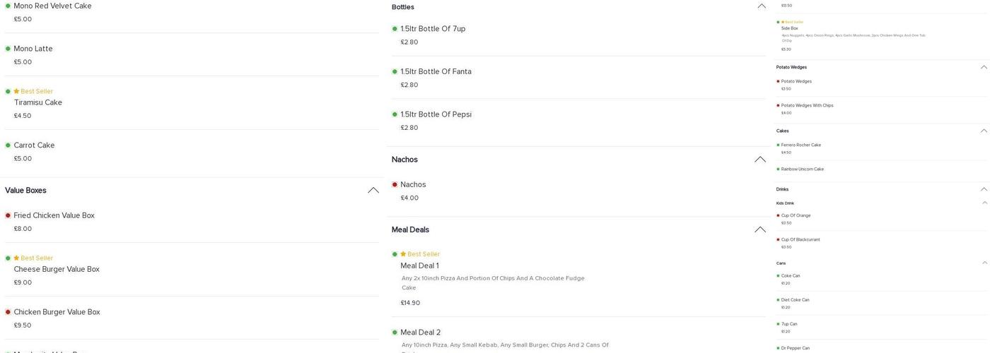 West Kirby Grill Menu