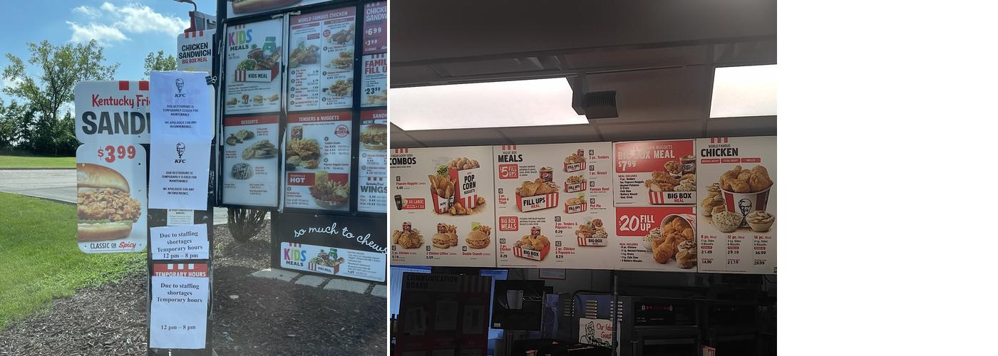 KFC Menu
