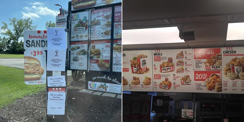 KFC Menu