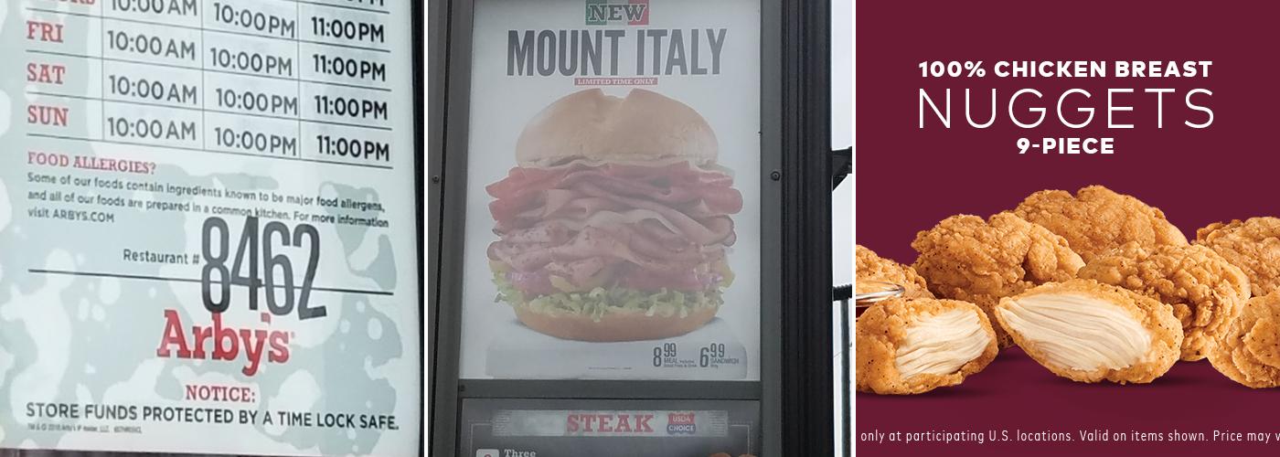 Arby's Menu