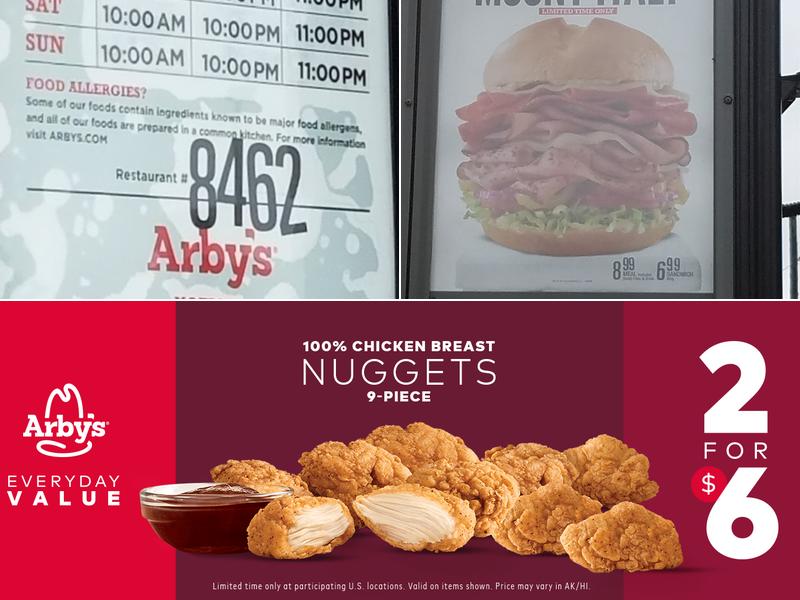 Arby's Menu
