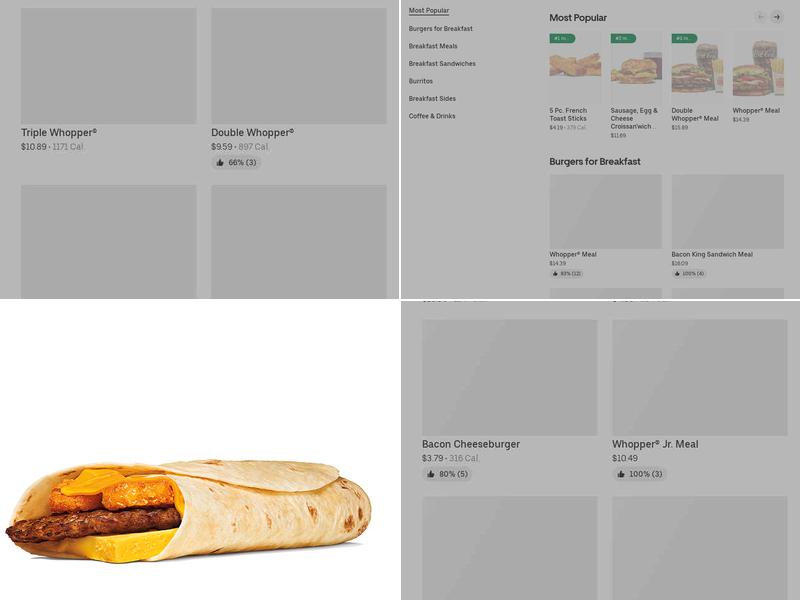 Burger King Menu