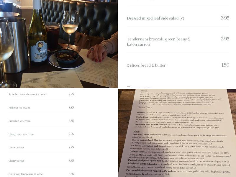 The Jug & Bottle Menu