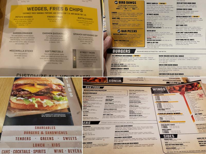 Buffalo Wild Wings Menu