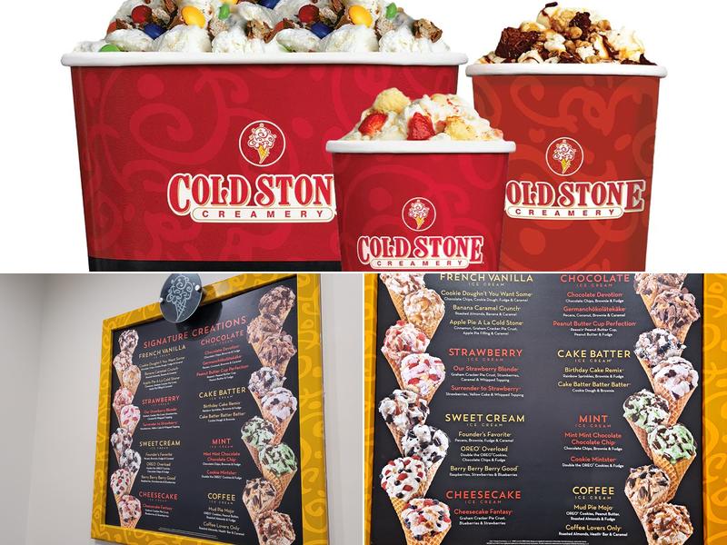 Cold Stone Creamery Menu