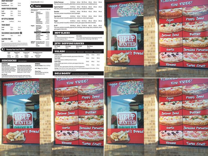 Jet's Pizza Menu