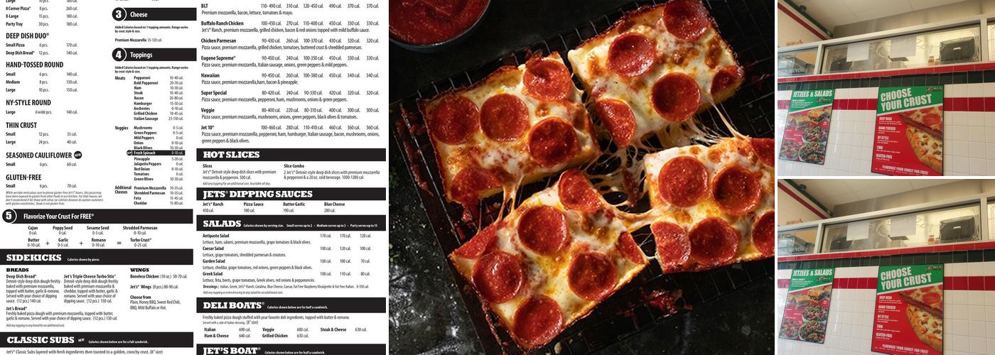 Jet's Pizza Menu