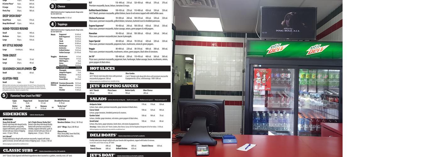 Jet's Pizza Menu