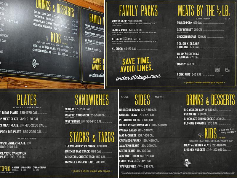 Dickey's Barbecue Pit Menu
