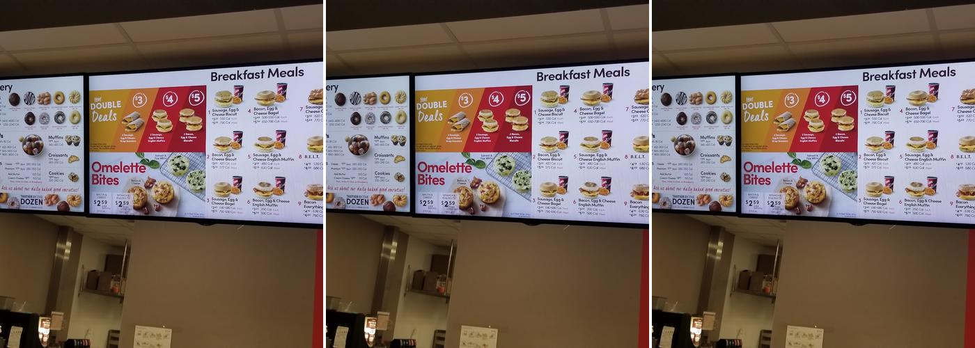 Tim Hortons Menu