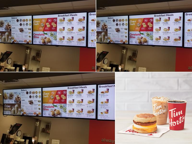 Tim Hortons Menu