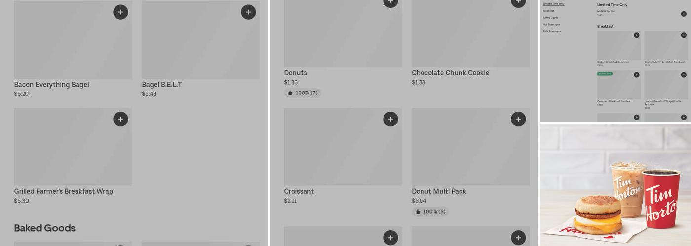 Tim Hortons Menu