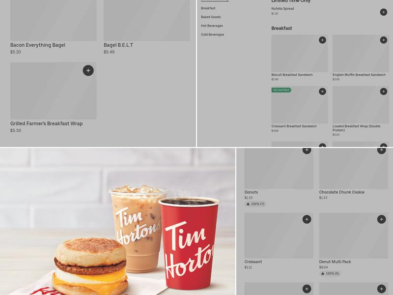 Tim Hortons Menu