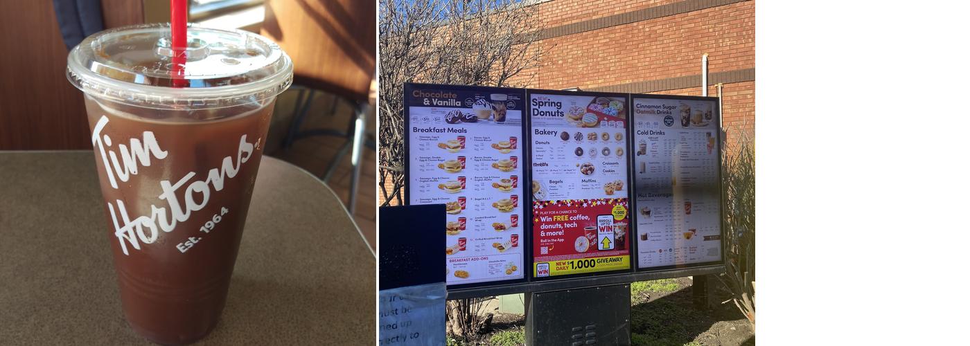 Tim Hortons Menu