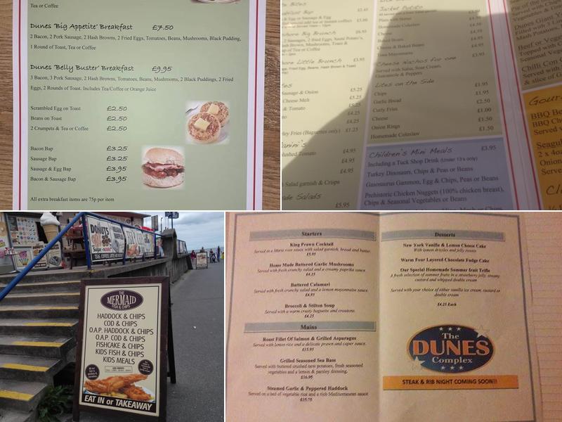 The Dunes complex Menu