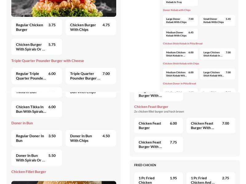 Top Hot Pizza & Kebab Menu