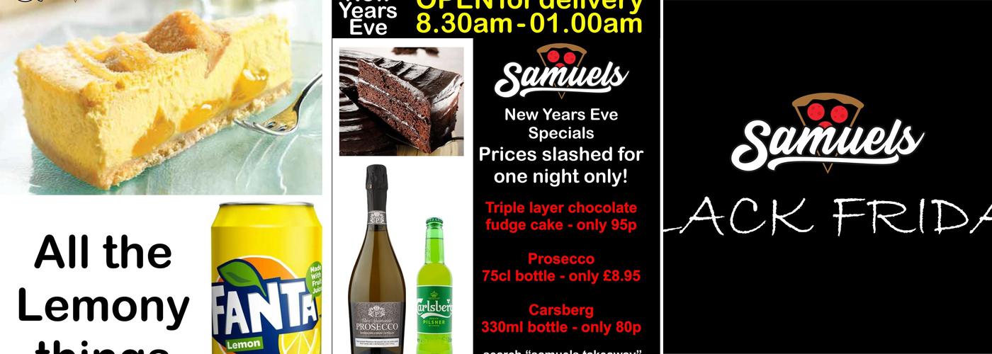 Samuel's Takeaway Menu