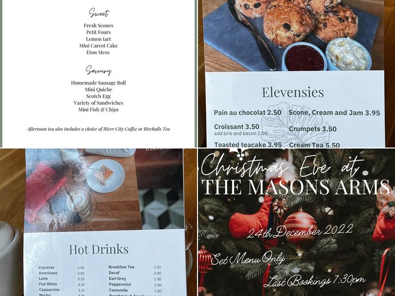 The Masons Arms Menu