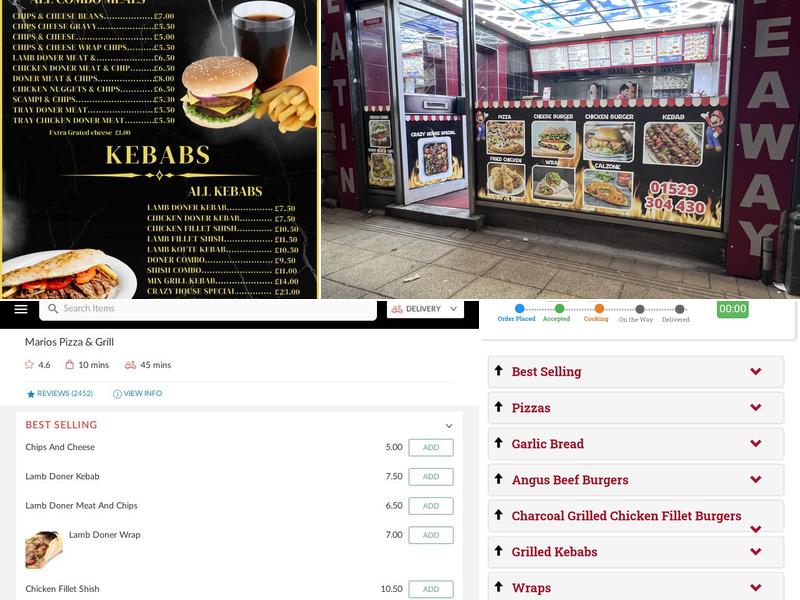 Marios Pizza Grill Menu