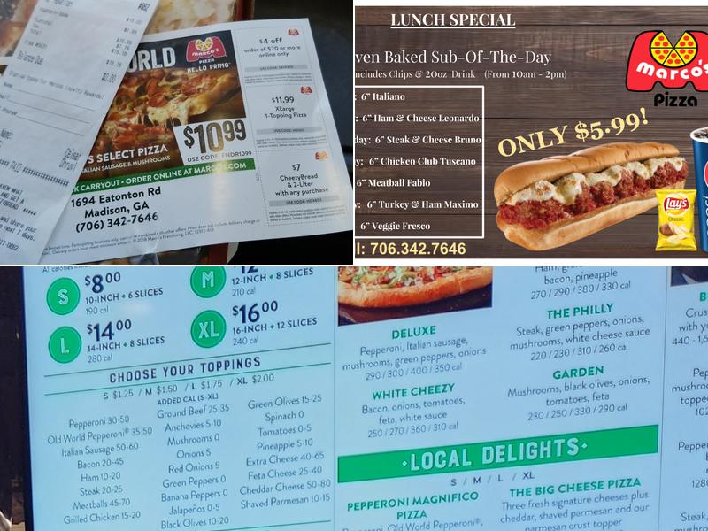Marco's Pizza Menu