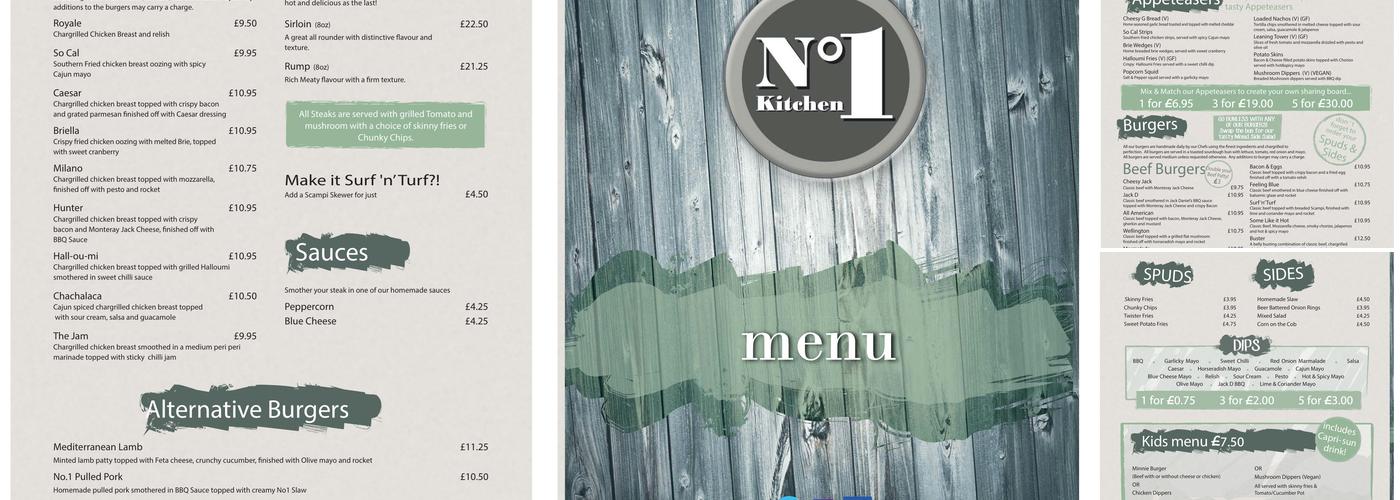 No1 Kitchen Menu