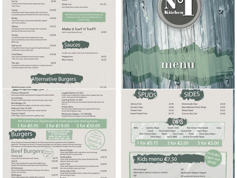 No1 Kitchen Menu