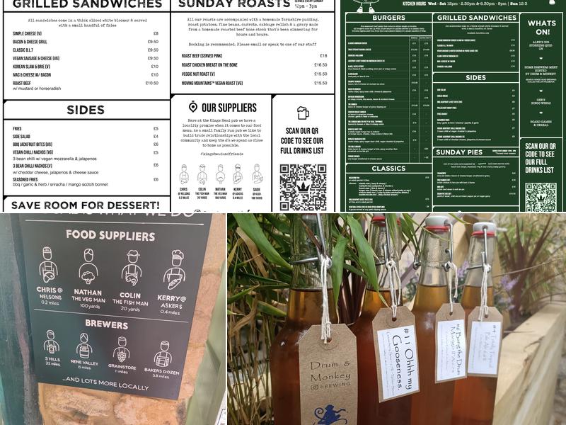 Kings Head Menu