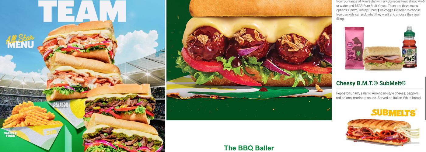 Subway Menu