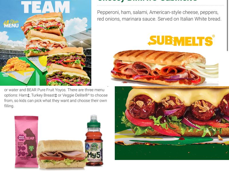 Subway Menu