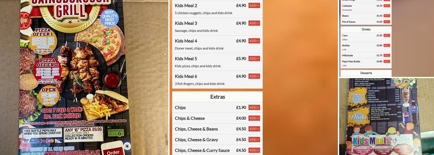 Gainsborough Grill Menu