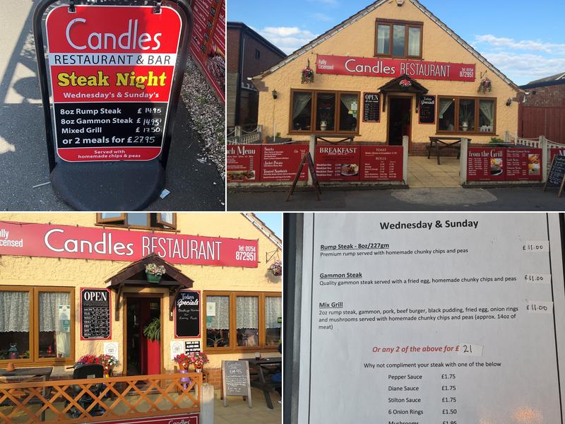 Candles Restaurant Menu