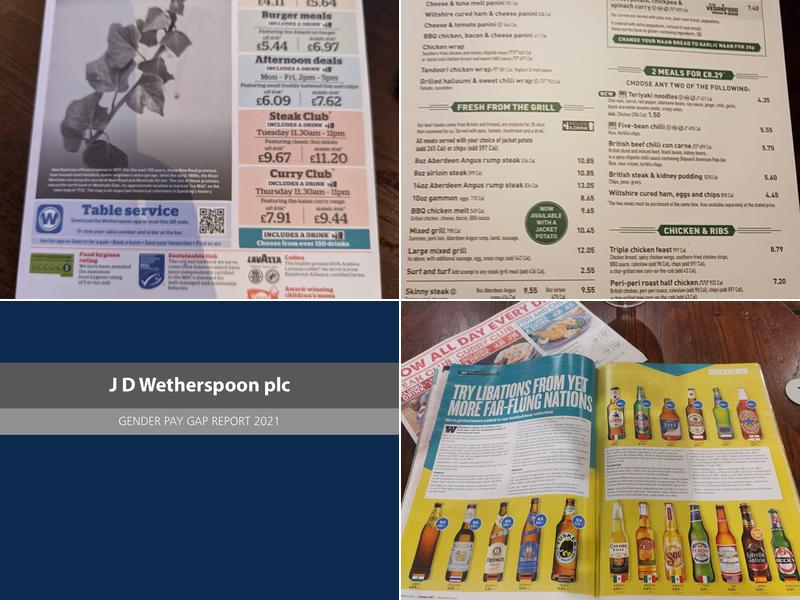 The Ivy Wall - JD Wetherspoon Menu