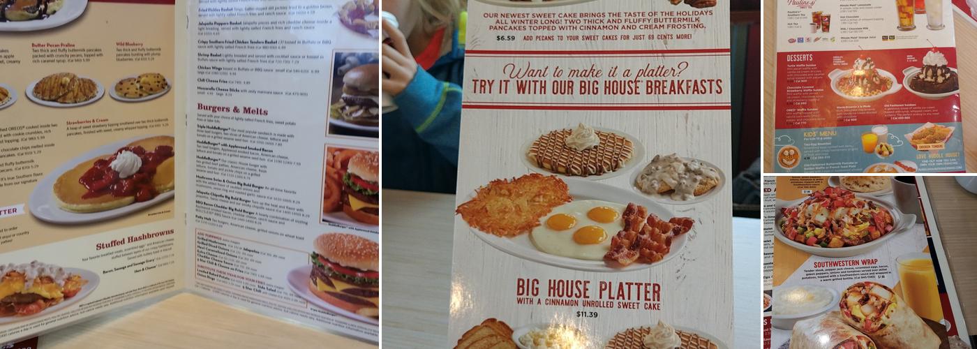 Huddle House Menu