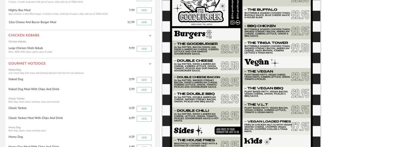 Proper Burger Experience Menu