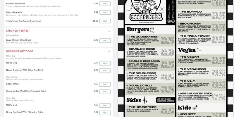 Proper Burger Experience Menu